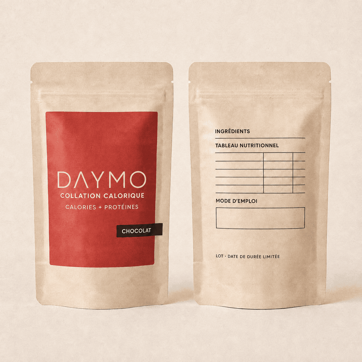 Concept de packaging DAYMO, non définitif